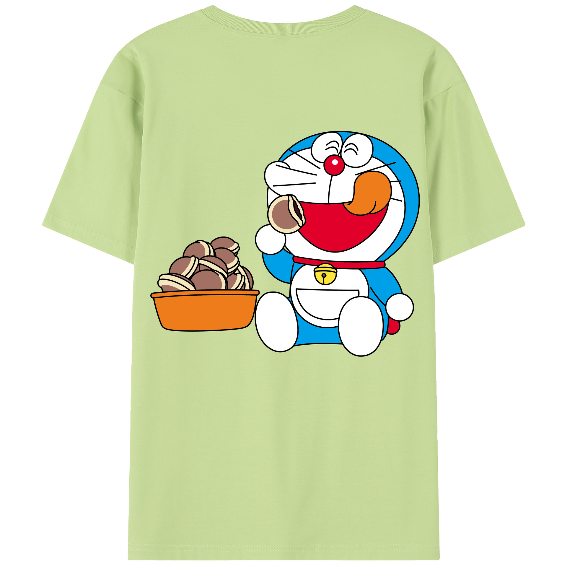 （画像用） ドラえもん Doraemon 綿100％半袖Tシャツ（背面プリント）
